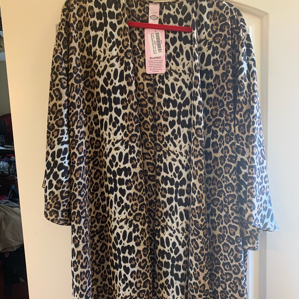 Leopard print kimono